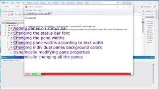 MFC C++ : Status Bar CMFCStatusBar CStatusBar Tutorial Preview code now downloadable for members
