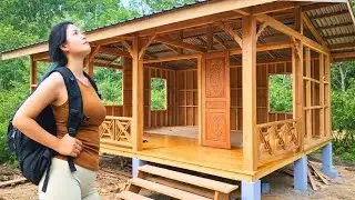 Timelapse: Building a Cozy Wooden House Deep in the Woods - Wild Build Timelapse
