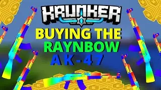Krunker - Purchasing THE Raynbow AK-47 SKIN [ AK Rare Contraband Skin ]