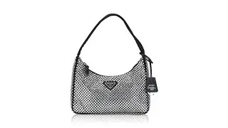 Prada 1NE515 Satin Crystal Mini Re-Edition 2000 Black