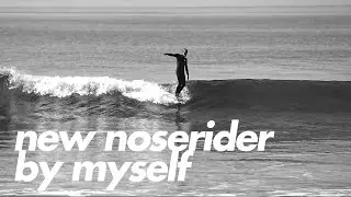 by myself - longboard session with the New Noserider model - retro movement surfboards