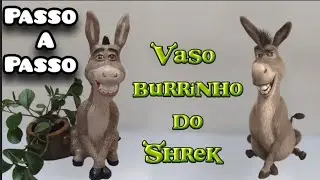 Vaso burrinho do Shrek de cimento / Artesanato com cimento e Reciclagem