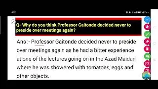 Why do you think Professor Gaitonde decided never to preside over meetings again?