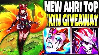 Testing the NEW BURN AHRI Season 13 Top Build plus FIRE SKIN GIVEAWAY  🔥 LoL Top Ahri s13 Gameplay