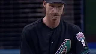 Randy Johnson collects 12th strikeout of the game