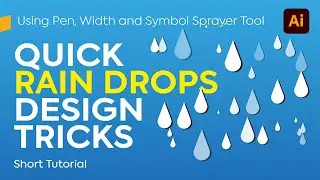 Learn How to Draw Quick Rain Drops Design Tricks Illustrator | #waterdrop #waterdropdrawing #water
