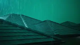 Sleep Like a Baby 😴 Heavy Rooftop Rain Under Dark Skies
