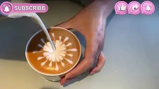 Easy Latte Art Etching Tutorial: Firework / Starburst Design for Beginners
