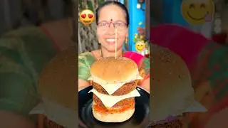 Trending Triple Layer Burger🍔😋#Shorts #recipe #viralvideo #cooking #snack #food #cookingvlog