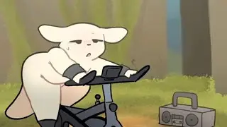 A Slugcat uses an exercise bike for 32 seconds.