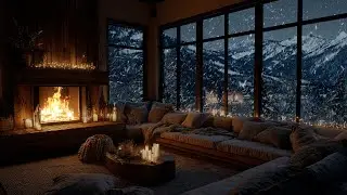 Gentle Piano Echoes Beneath Winter Firelight ❄️ A Still Soundscape for Focus