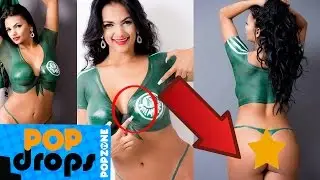 Musa do Palmeiras posa nua para comemorar o t&iacute;tulo brasileiro #PopDrops @PopZoneTV