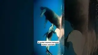 Whale Calf feeding, a heartwarming glimpse. #whale #humpbackwhale #marinelife #america