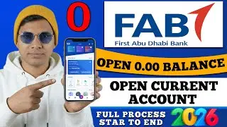 FAB Bank Current Account Opening 2026 | How To Open Current Account In UAE Online