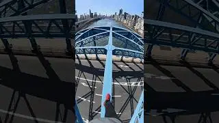 Why did the parkourist cross the street?
