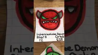 Geometry Dash difficulty faces 3 #art #colourful #drawing #game #geometrydash #videogames