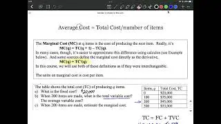 Cost Function | Defining Total, Fixed, Variable, Average, Marginal