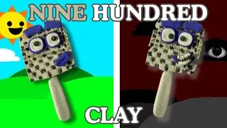 Sprunki OC: Nine Hundred (from Numberblocks) | Clay Animation #incredibox #sprunki #clayart 