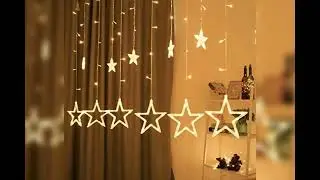 Desidiya 12 Stars 138 Led Curtain String Lights Window Curtain Lights with 8 Flashing Mode