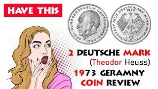 2 Deutsche Mark Theodor Heuss 1973 Geramny Coin Review / old coin value / coin collecting