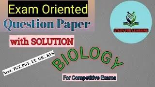 Exam Oriented Question Paper #biology #exam preparation
