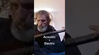 Acoustic + Electric Pickup jUST Stuffing About #acousticguitar #electricguitar #playguitar #riff
