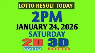 2pm Lotto Result Today Saturday pcso 2d 3d swertres ez2 January 24 2026 