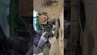 Welding blade nuts on Brush Hog #johndeere #mechanic #fieldmechanic