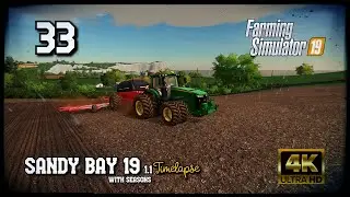 SOWING WINTER BARLEY/Ploughing/Cultivating/Sandy Bay 19v1 1 with Seasons/FS19 4K Timelapse