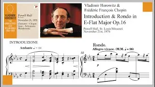 Introduction and Rondo In E-Flat Major, Op.16 [Horowitz 1976]