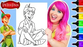 Coloring Peter Pan 🧚🏻 Disney Coloring Page | Ohuhu Paint Markers
