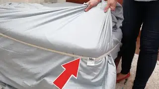 Keep sheets from coming off the bed with a giant rubber band?