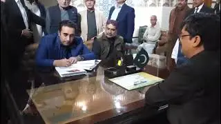 Chairman PPP Bilawal Bhutto Zardari Filing Nomination Form NA-194 and NA-196