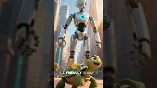 Toby the Turtle Travels to the Future 🚀🐢 #kidsshorts #animation #kidsstory #cartoon  #shorts
