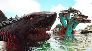 ALPHA COLOSSUS MEGALODON BOSS HUNTING LEVIATAN AND GIGANTIC HYDRAS! ARK SURVIVAL EVOLVED