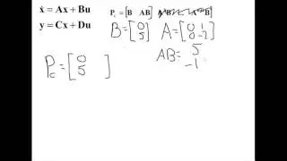 controllability in control systems (Quick example)