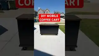 Custom All Black Mobile Coffee Cart w/ Walnut Top | Perfect for Any Coffee Setup