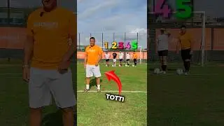 1 - 2 - 3 - 4 - 5 ❓⚽️ #Totti #footballchallenge #seriea #betssonsport #calcio