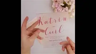 😍Amazing Rose gold on different metieral acrylic invitations~⁣
