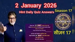 HINT Daily QUIZ Answer 2  January  2026 | #hintdailyquizanswers #kbc