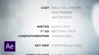 Create Stylized Movie Credits in After Effects | Tutorial
