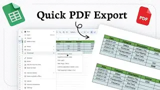 How to Save a Google Sheet as a PDF (download as pdf)