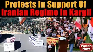 Protests In Support Of Iranian Regime In Kargil #kargil #iran