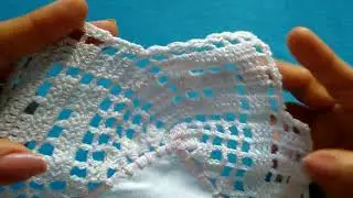 Linda puntilla num 892, muy fácil de tejer para servilletas grandes.#fypシ #parati #crochet #arte