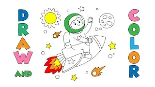 Cute Astronomy Drawing and Coloring | TB0059