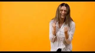 young girl get very excited copyright free video | women Reaction stock video | Pixadisc