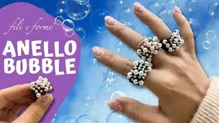 anello bubble con filato Giza fili e forme