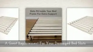 Classic Brands Heavy Duty Wooden Bed Slats Bunkie Board Frame