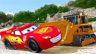 Spiderman saves Lightning McQueen! McQueen in Trouble Cars Cartoon Nursery Rhymes Songs SHS