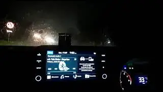 Rainy Night Car Drive - Hyundai Aura - Near Zero Visibility 🌧️